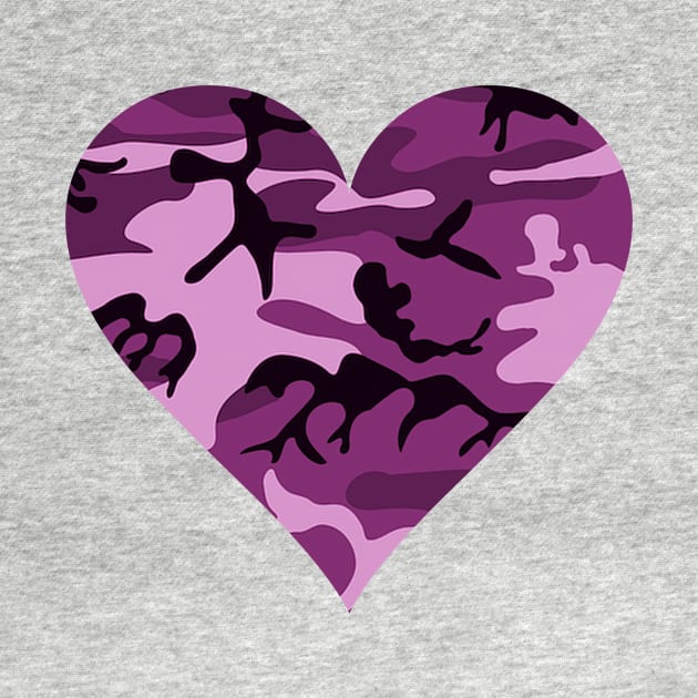 Camouflage Purple Heart Colorful pattern 2020 by hispanicworld